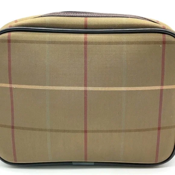 Vintage Burberrys Nova Check Crossbody Shoulder Bag Brown Leather Trim Canvas - Picture 2 of 8